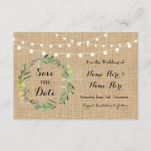 Save The Date Love Wedding Party Floral Cards