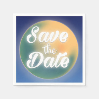 Save the Date Magical Moon Napkin