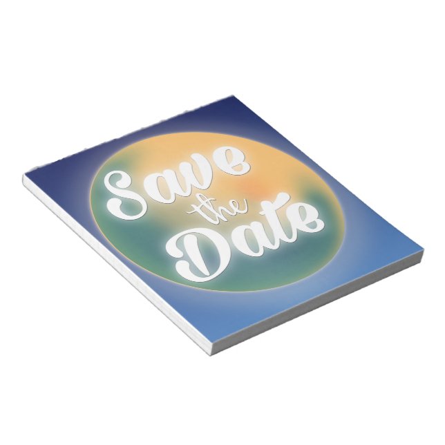Save the Date Magical Moon Notepad (Angled)