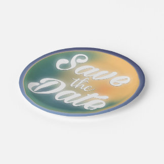 Save the Date Magical Moon Paper Plate