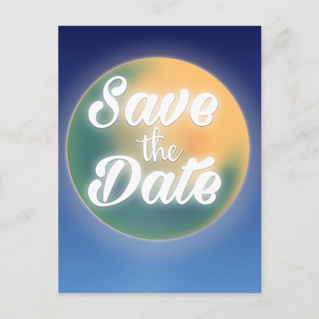Save the Date Magical Moon Postcard (Front)