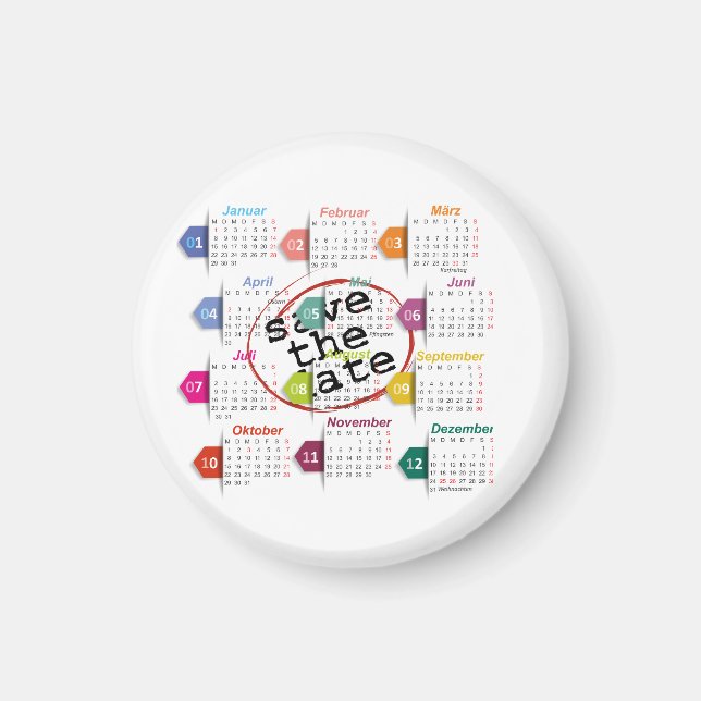 Save the date magnet  (Front)