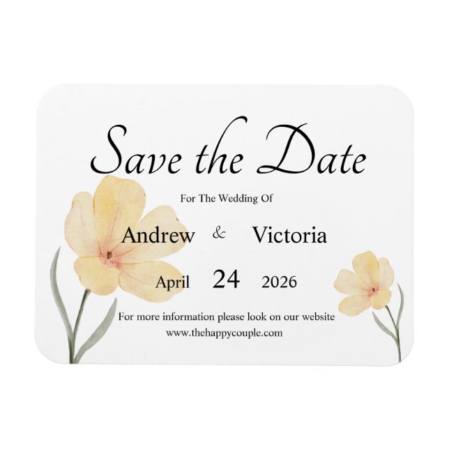  Save The Date Magnet (Horizontal)