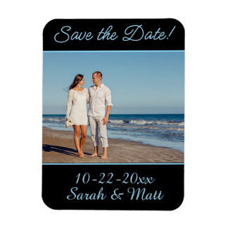 Save the date magnet Beachy personalised photo