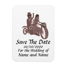 Save The Date Magnet Biker weddings