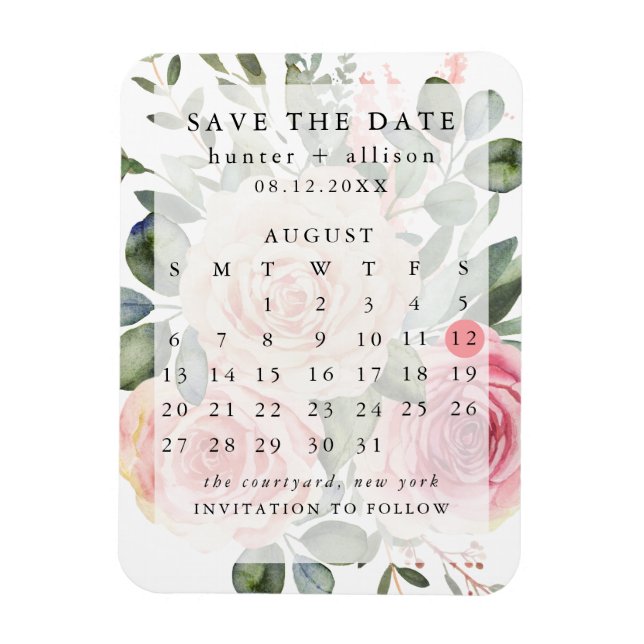 Save the Date | Magnet | Calendar (Vertical)
