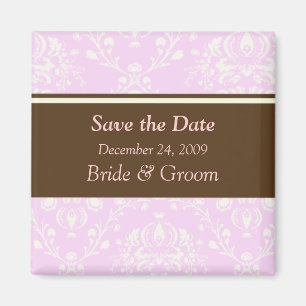 Save the Date Magnet, damask Magnet