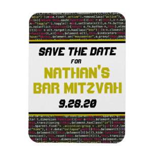 Save the Date Magnet for the Coder's Party Suite