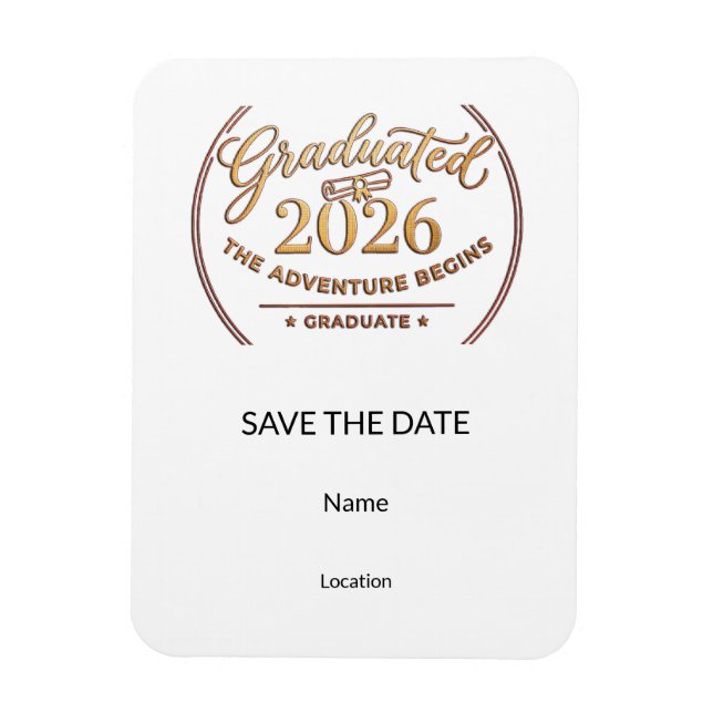 Save the Date Magnet / Imán Graduación (Vertical)