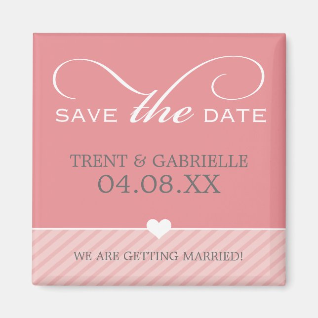 SAVE THE DATE MAGNET :: lovely type SQ 1 (Front)
