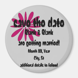 save the date magnet - personalise
