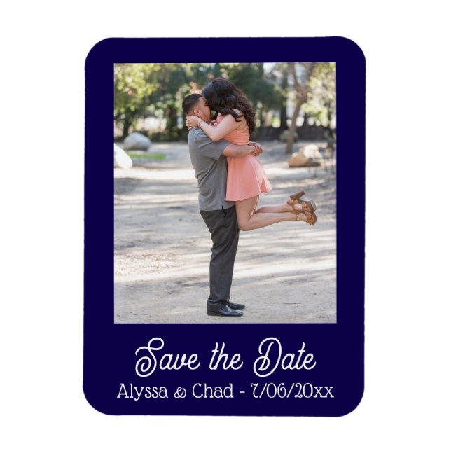 Save the date magnet personalized photo (Vertical)