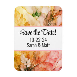 Save the date magnet pink