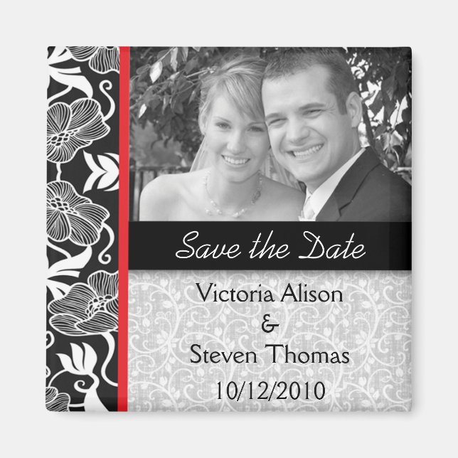 Save the Date Magnet - Romantic Couple (Front)