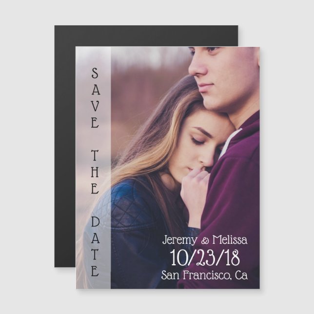 Save the Date Magnetic Wedding Card (Front/Back)