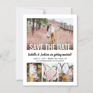 Save the Date Magnets 4 Photo Modern Wedding