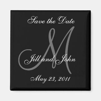 Save the Date Magnets Names and Monogram