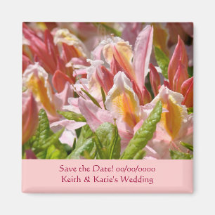 Save the Date! magnets Wedding favours Pink Flower