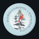 Save The Date Magnets Winter Wonderland Weddings<br><div class="desc">This winter save the date magnet showcases a watercolor winter wonderland,  offering a rustic and unique choice for mountain,  Christmas,  and holiday weddings.</div>