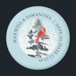 Save The Date Magnets Winter Wonderland Weddings<br><div class="desc">This winter save the date magnet showcases a watercolor winter wonderland,  offering a rustic and unique choice for mountain,  Christmas,  and holiday weddings.</div>