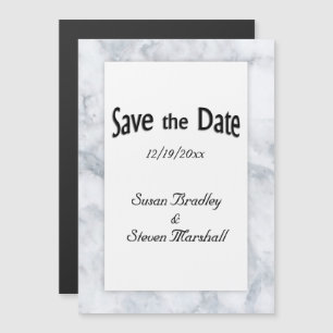 Save the Date Marble Magnetic Invitation