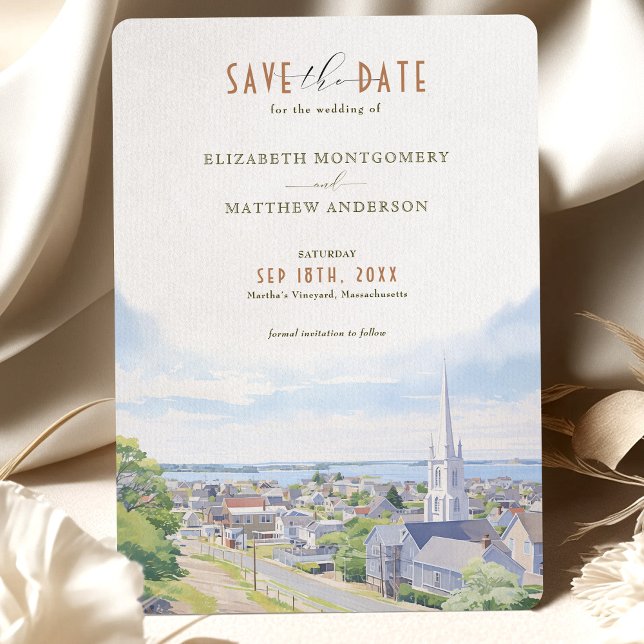 Save The Date Martha’s Vineyard, Massachusetts Invitation (Creator Uploaded)