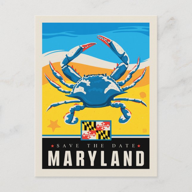 Save the Date | Maryland Invitation Postcard (Front)