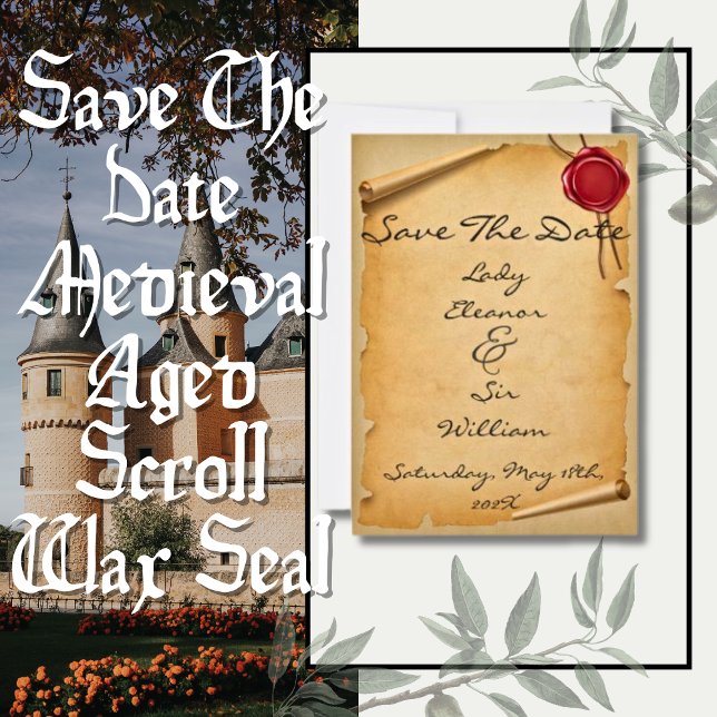 Save The Date Mediaeval Aged Scroll Wax Seal (Creator Uploaded)