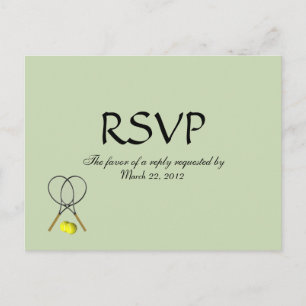 Save the Date Menu Tennis RSVP Postcard