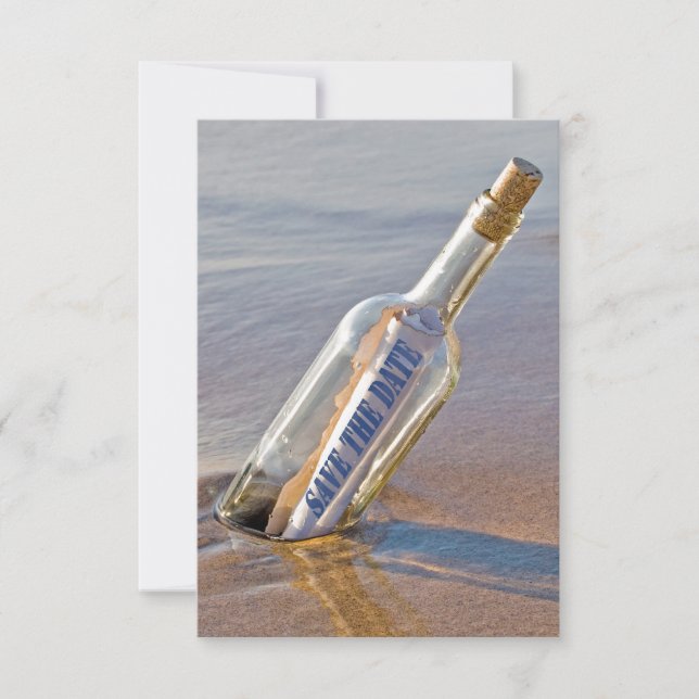 "Save The Date" message in a bottle Save The Date (Front)