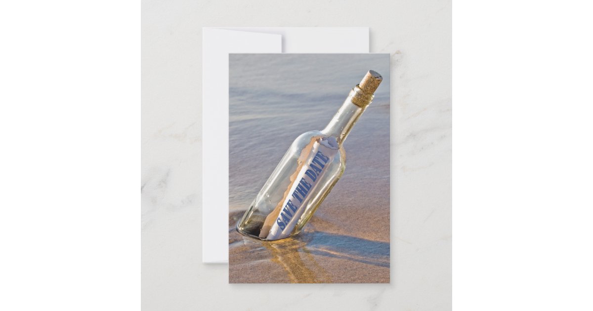 "Save The Date" message in a bottle Save The Date Zazzle