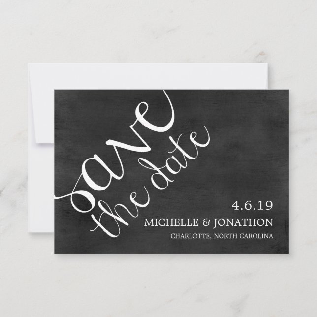 Save The Date | Mod Pen Chalkboard (Front)