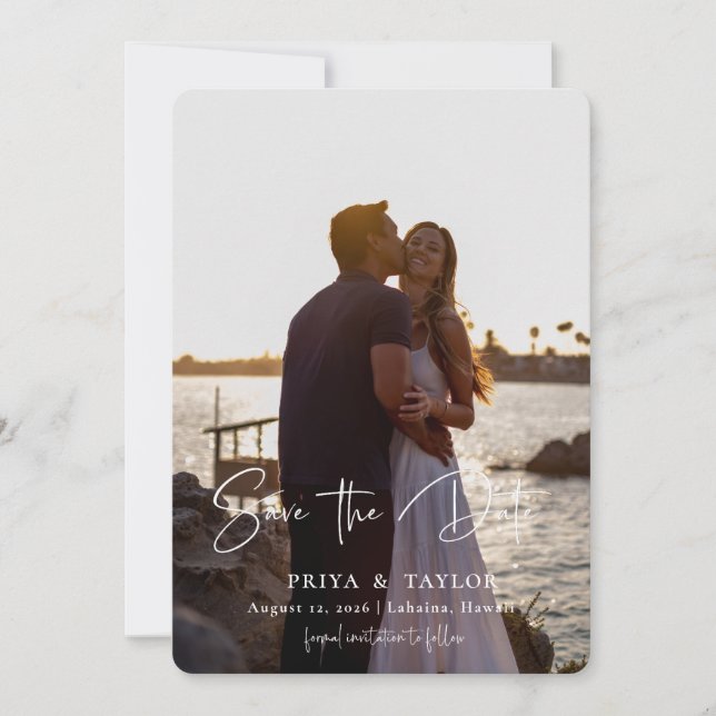 Save The Date Mod Script Photo Card (Front)