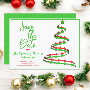 Save The Date   Modern Christmas Tree Announcement