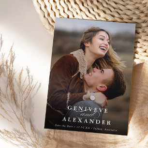 SAVE THE DATE modern elegant photo overlay Invitation