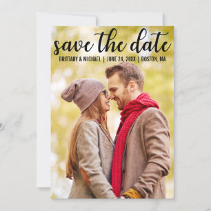 Save The Date   Modern Engagement Announcement