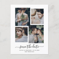 Save the Date | Modern Four Photo Collage