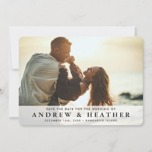 SAVE THE DATE modern minimal trendy photo overlay Invitation