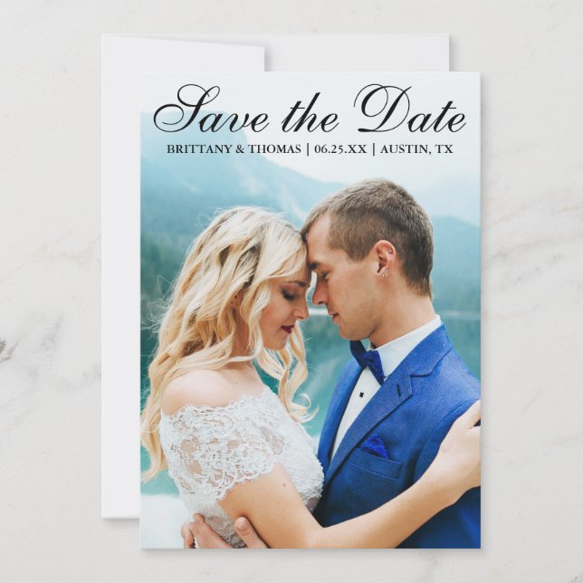 Save the Date Modern Photo Card SB (Front)