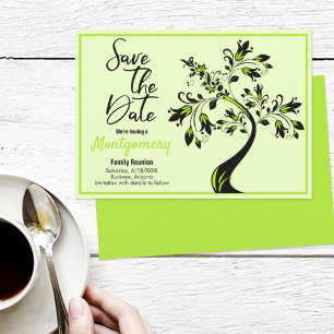 Save The Date Modern Tree Family Reunion Announcement