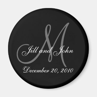Save the Date Monogram & First Names Magnet