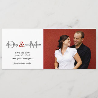 Save the Date Monograms Names Photo Cards