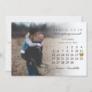 Save the Date Monthly Calendar Photo November 2023 Invitation