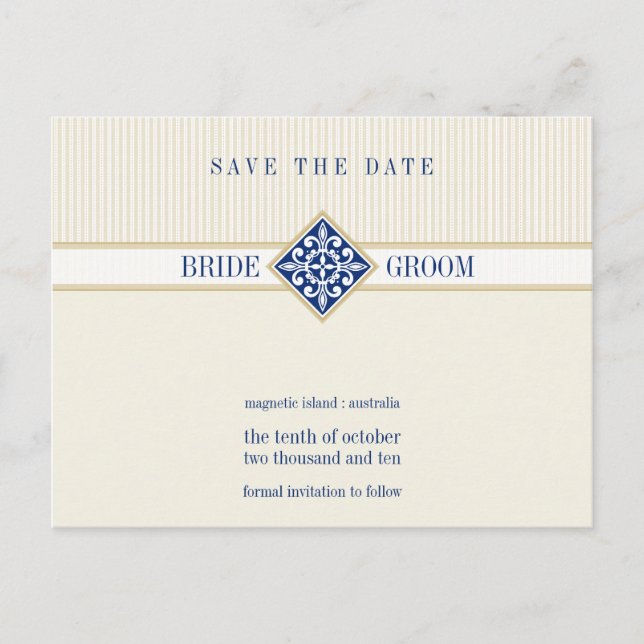 SAVE THE DATE :: motif 1 Announcement Postcard (Front)