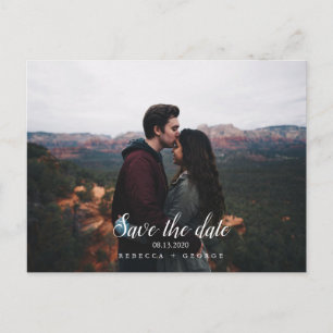 Save the Date Mountain Fall Photo Postcard
