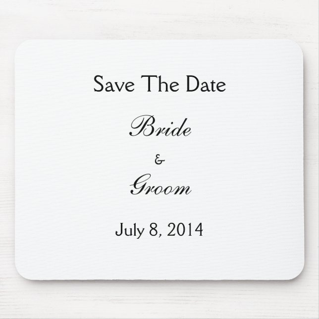 Save The Date Mouse Mat (Front)