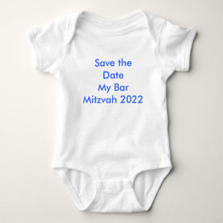 Save the Date My Bar Mitzvah 2022 Baby Bodysuit