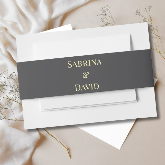 Save The Date Name  Invitation Belly Band (Creator Uploaded)