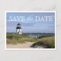 Save the Date Nantucket Wedding Brant Point Light