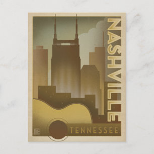 Save the Date   Nashville, TN - Guitar Skyline Announcement Postcard